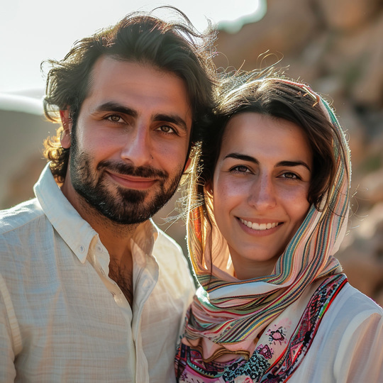 Young couple in conversation