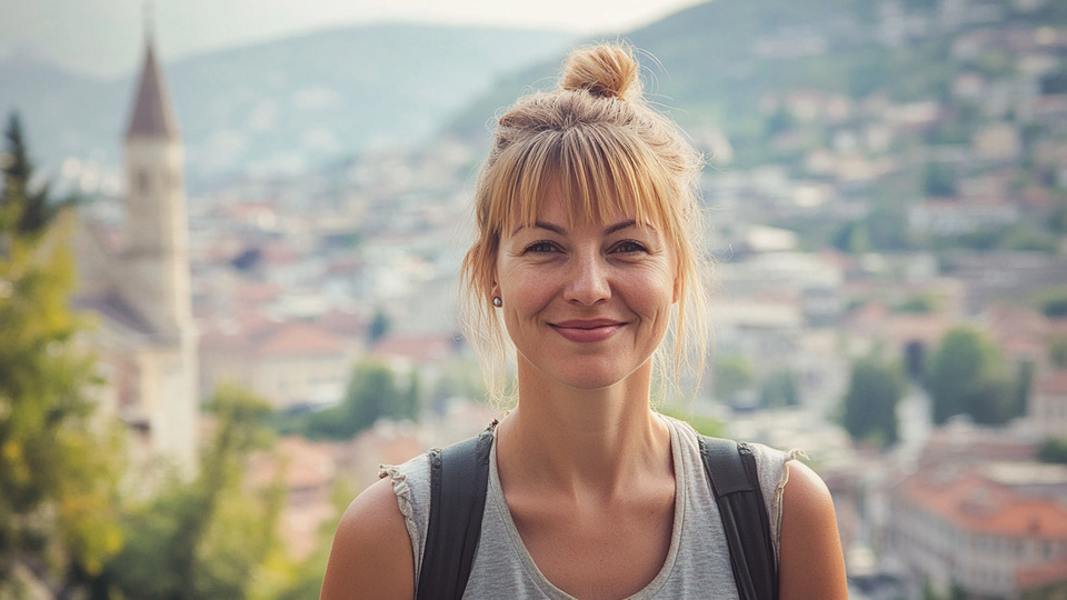 Une apprenante dans un cadre quotidien