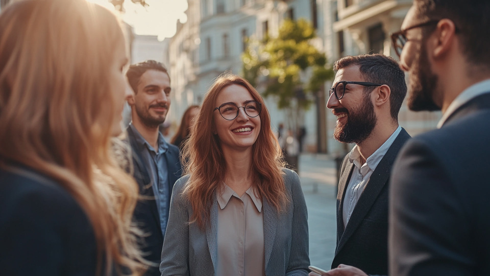 Business team in conversation