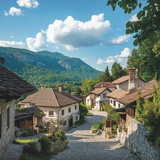 Village et paysage