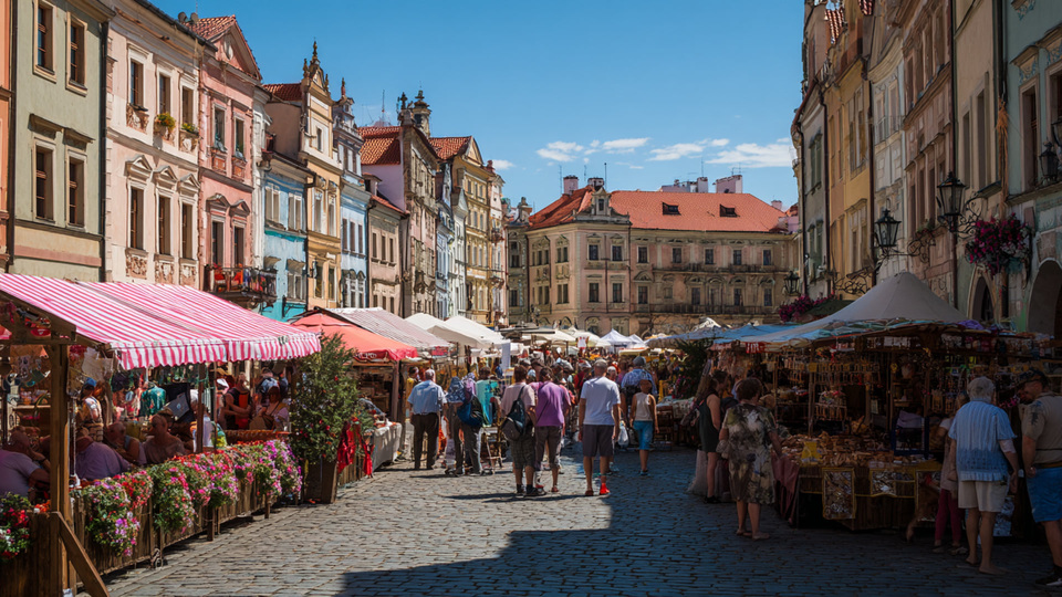 Živahan prizor s tržnice