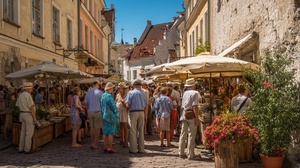 Živahan prizor s tržnice