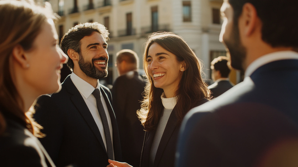 Équipe d'affaires en discussion