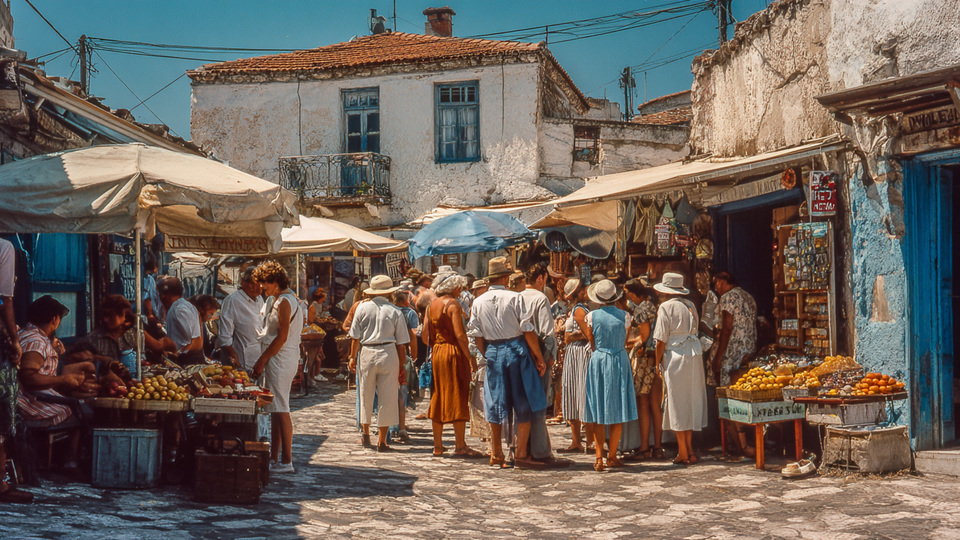Živahan prizor s tržnice