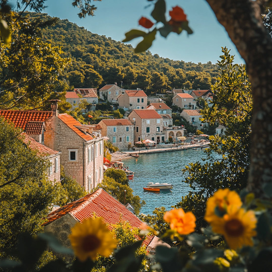 Vedere aeriană a unui sat