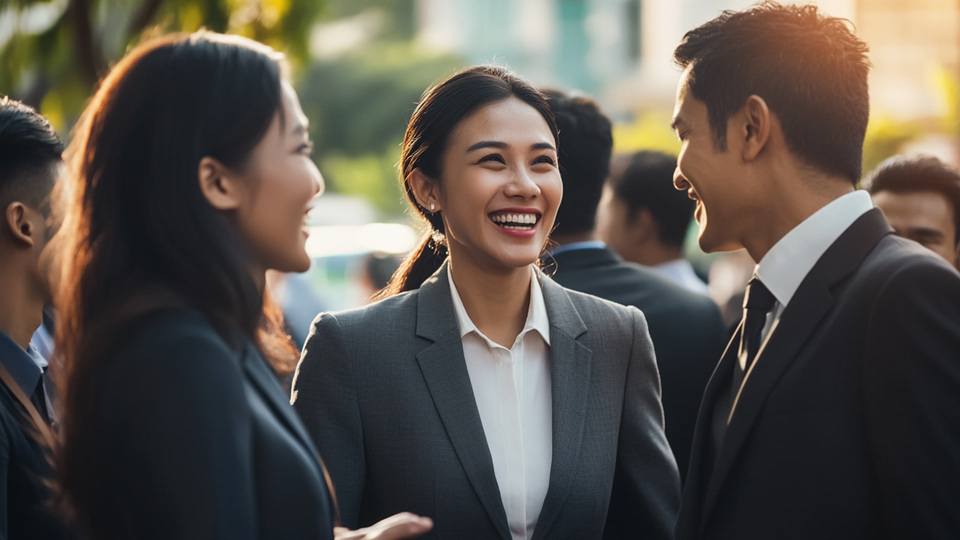 Nhóm kinh doanh đang trao đổi