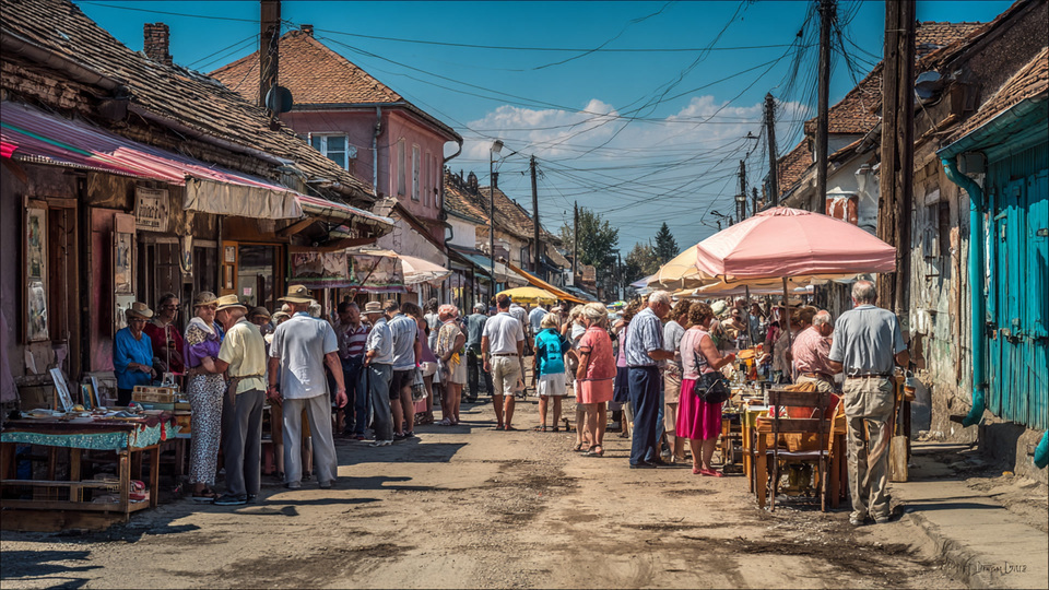 Živahan prizor s tržnice