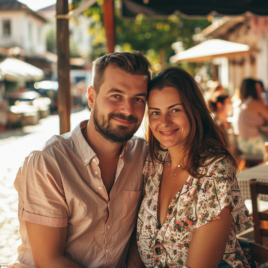 Young couple in conversation