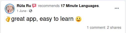 review 17 Minute Languages on Facebook no. 03