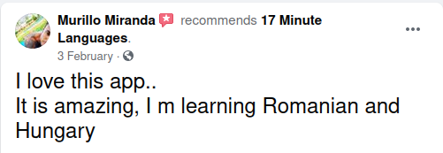 review 17 Minute Languages on Facebook no. 05