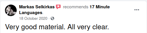 review 17 Minute Languages on Facebook no. 07