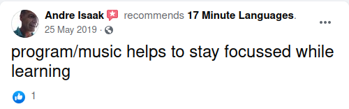 review 17 Minute Languages on Facebook no. 15