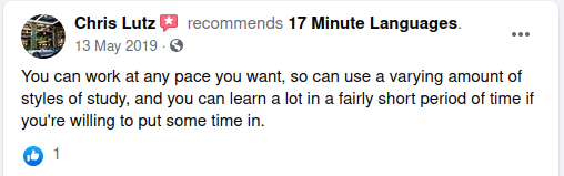 review 17 Minute Languages on Facebook no. 16