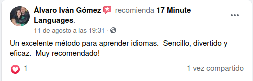 17 Minute Languages opiniones en Facebook 01