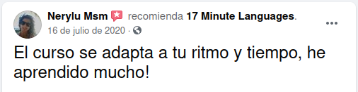 17 Minute Languages opiniones en Facebook 13