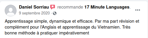 17 Minute Languages avis sur Facebook 11