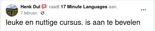 Recensie voor de taalcursus