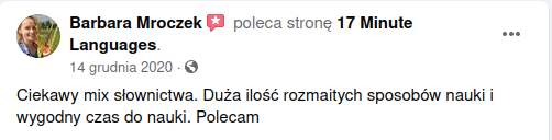 Recenzja 17 Minute Languages na Facebooku 11