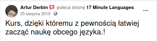 Recenzja 17 Minute Languages na Facebooku 03