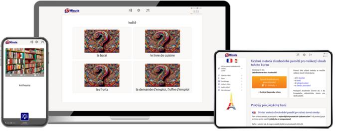 screenshot kurzu francouzštiny pro pokročilé od 17 Minute Languages