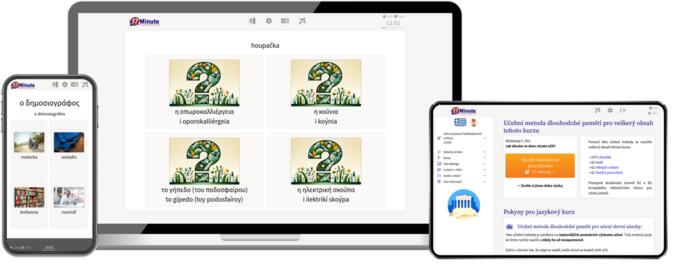 screenshot kurzu řečtiny pro pokročilé od 17 Minute Languages