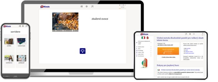 screenshot kurzu italštiny pro pokročilé od 17 Minute Languages