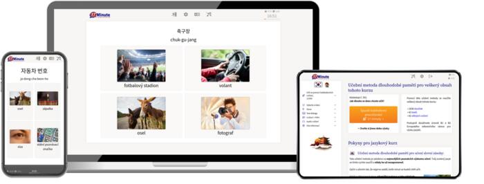 screenshot kurzu korejštiny pro pokročilé od 17 Minute Languages