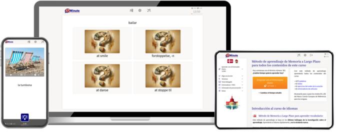 pantallazo curso avanzado danés de 17 Minute Languages