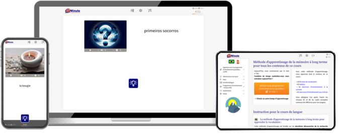screenshot cours niveau avancé de brésilien de 17 Minute Languages
