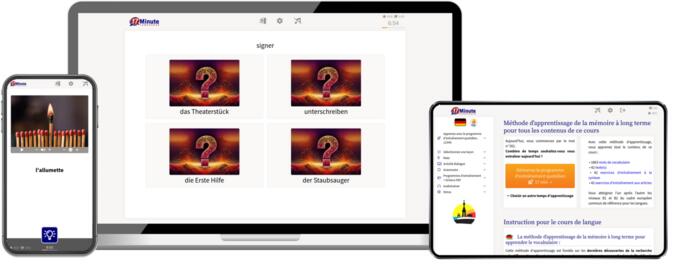 screenshot cours niveau avancé d'allemand de 17 Minute Languages