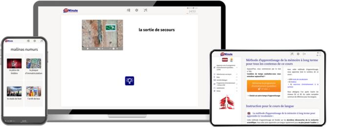 screenshot cours niveau avancé de letton de 17 Minute Languages