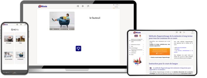 screenshot cours niveau avancé de thaï de 17 Minute Languages