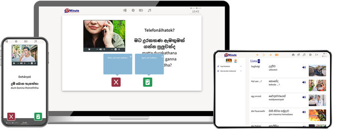 Szingaléz nyelvtanfolyam számítógépen