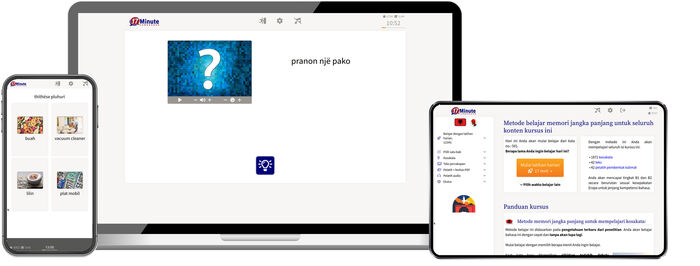 Screenshot kursus bahasa Albania tingkat lanjut