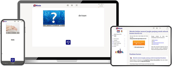 Screenshot kursus bahasa Belanda tingkat lanjut