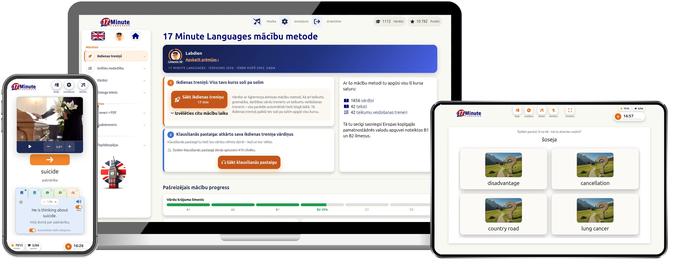 17 Minute Languages angļu valodas padziļinātā kursa ekrānuzņēmums