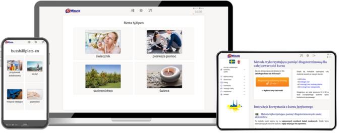 screenshot ekranu z kursu zaawansowanego szwedzkiego firmy 17 Minute Languages