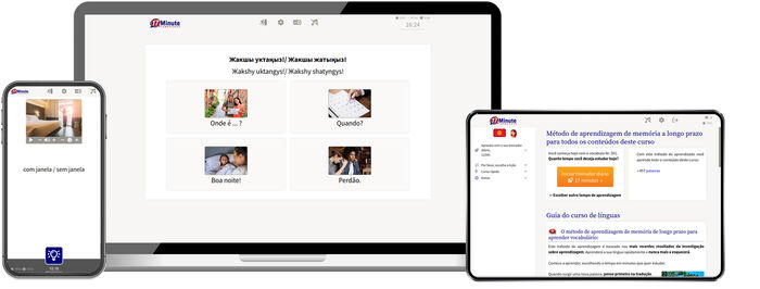 screenshot do curso de línguas de quirguiz