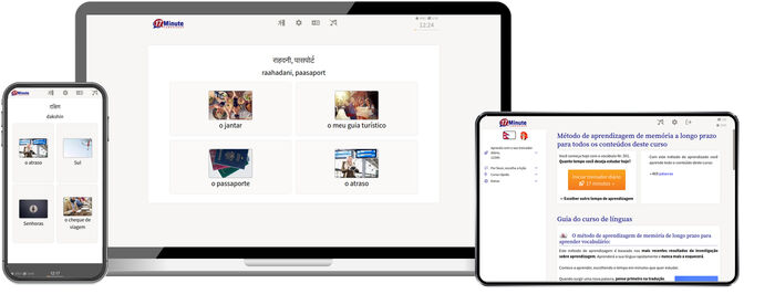 screenshot do curso de línguas de nepalês