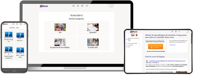 screenshot do curso de línguas de punjabi