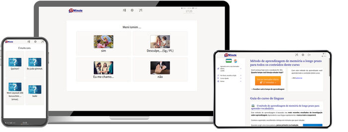 screenshot do curso de línguas de uzbeque
