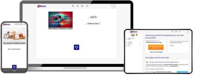 screenshot fortsättningskurs på hindi från 17 Minute Languages