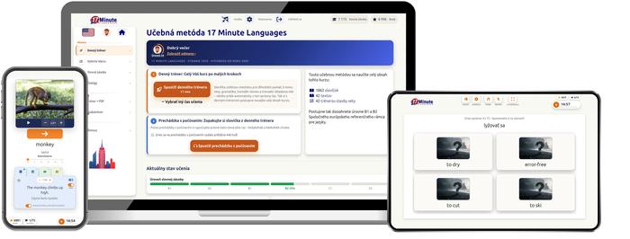 snímka obrazovky nadstavbového kurzu americkej angličtiny – 17 Minute Languages