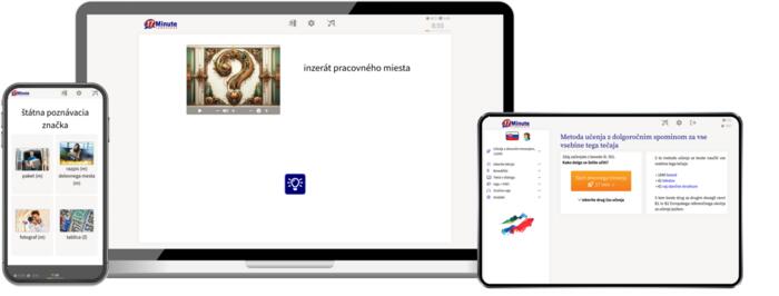 posnetek zaslona nadaljevalnega tečaja slovaščine od 17 Minute Languages
