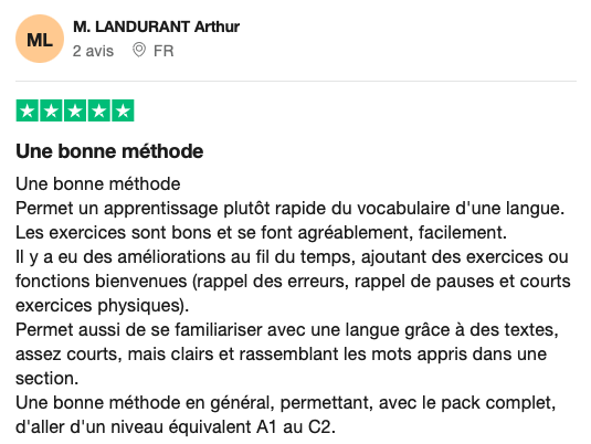 Trustpilot avis 5