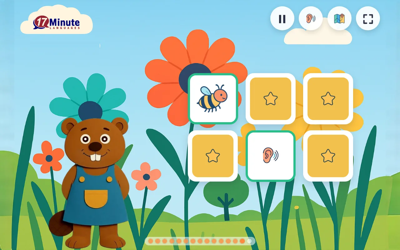 Sound memory game: turn over cards and find the pairs
