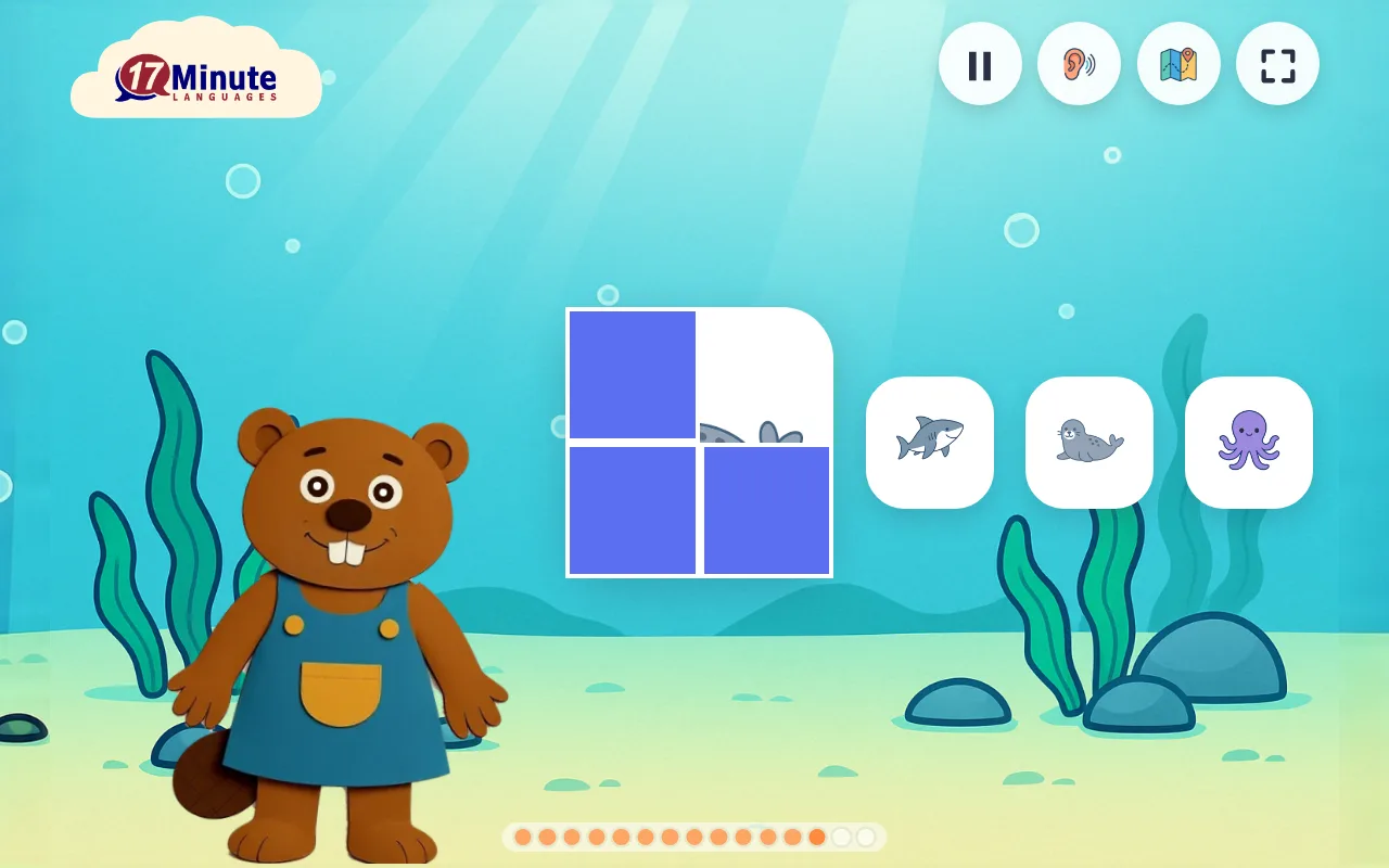 Picture puzzle: tiles reveal a picture