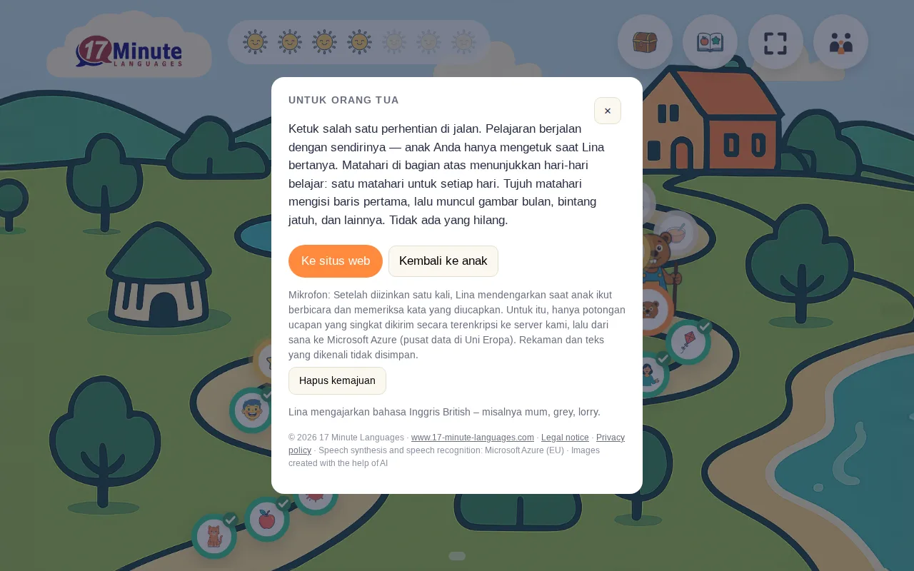 Area orang tua dengan tips untuk ikut bermain