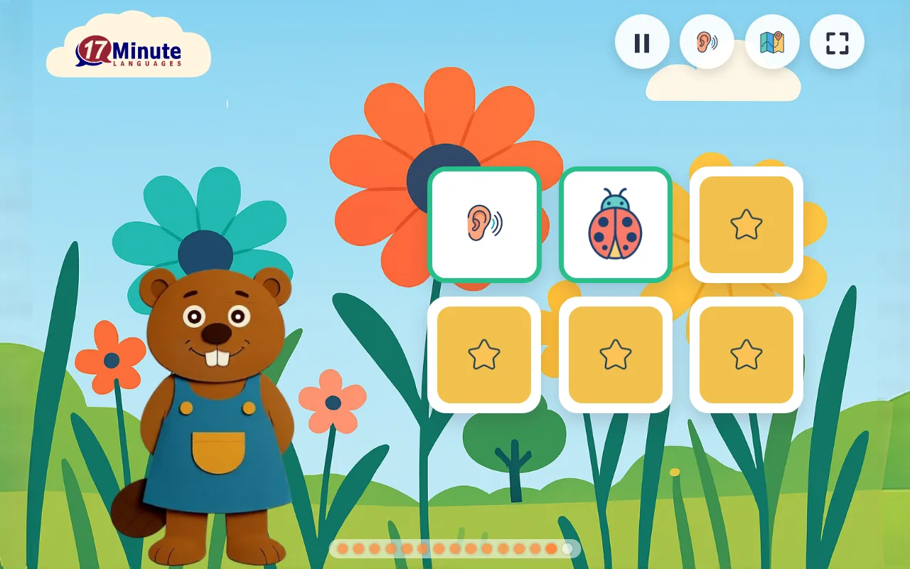 Memory sonoro: scoprire le carte e trovare le coppie