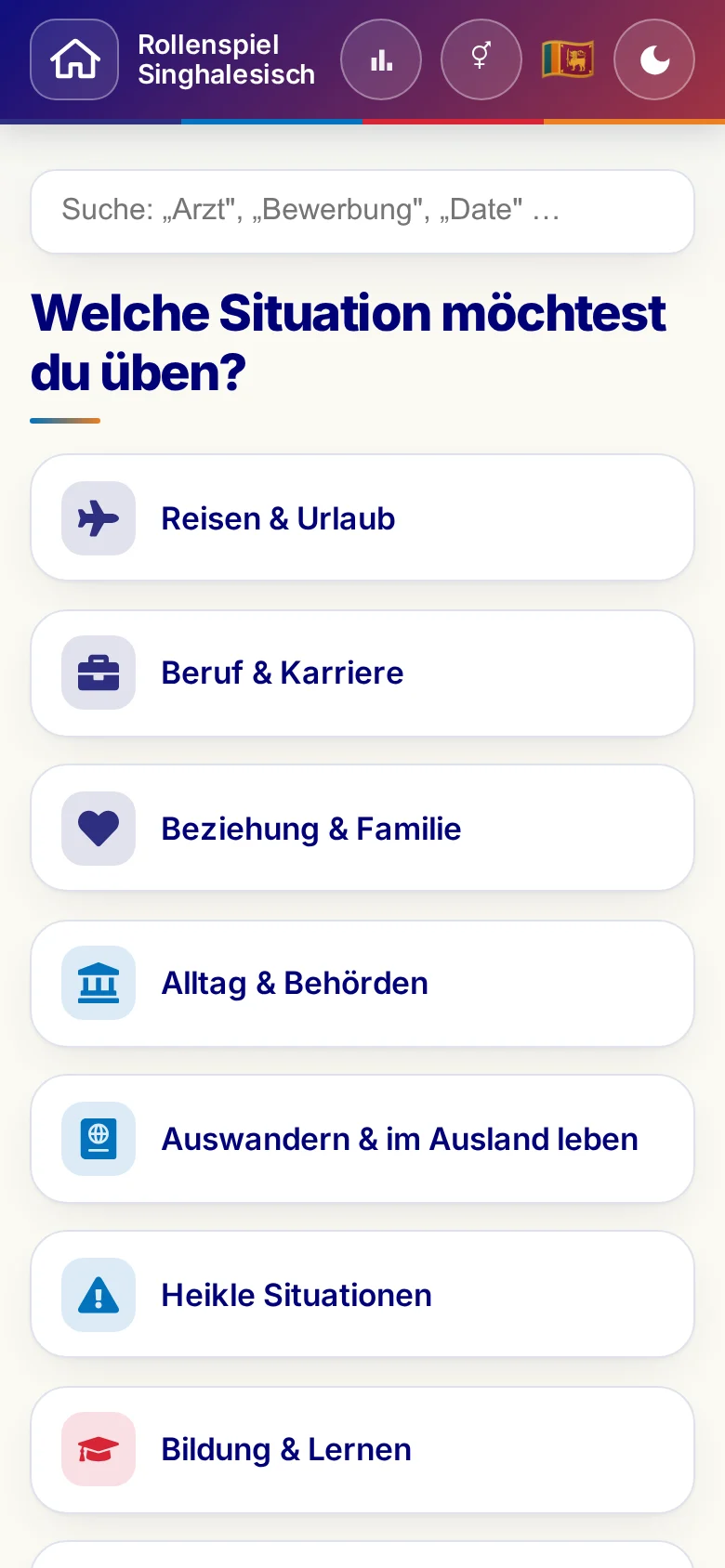Handy: die Themenwelten der Rollenspiele.
